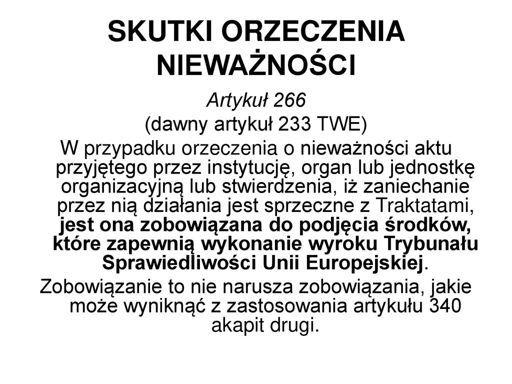 SKARGA O STWIERDZENIE NIEWAŻNOŚCI AKTU INSTYTUCJI LUB ORGANU ppt pobierz